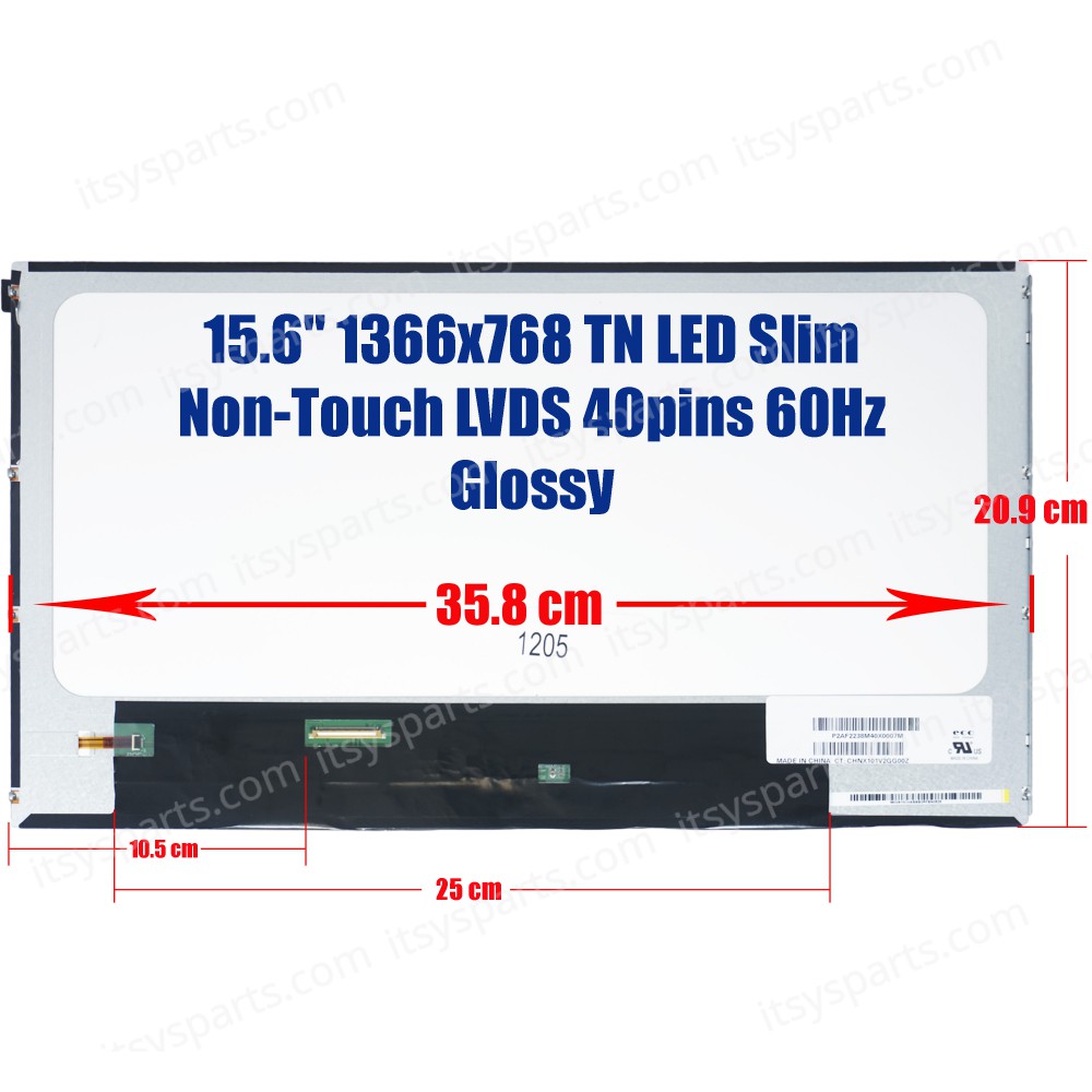 Schermo display LED 15.6 sostituisce B156XTN02.0, B156XTN02.1, B156XTN02.2, B156XTN02.3, B156XTN02.4, B156XW02 V.0, B156XW02 V.1, B156XW02 V.2, B156XW02 V.3, B156XW02 V.6, BT156GW01 V.1