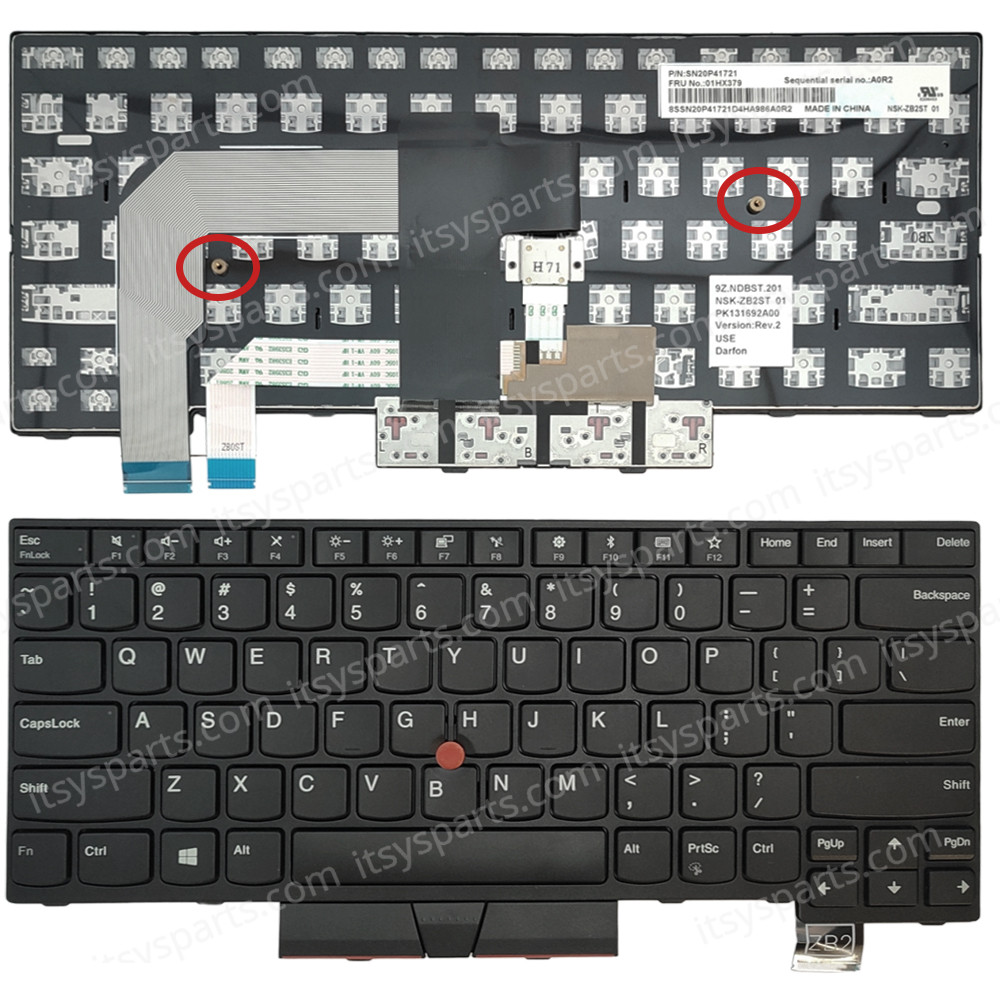 Πληκτρολόγιο - Laptop Keyboard για Lenovo Thinkpad E480 T480S 01YN340 ...